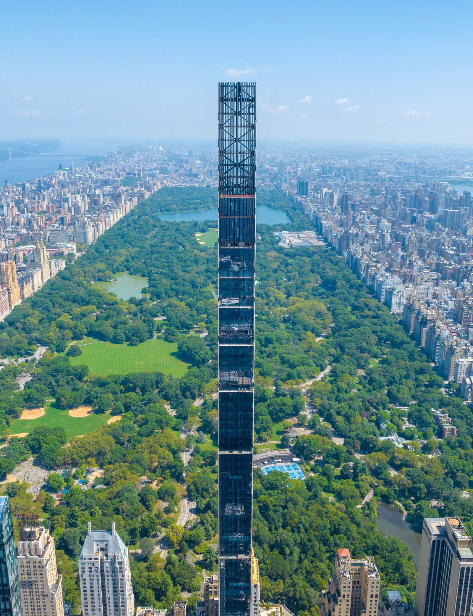 111 West 57th Street, New York — a supertall on Billionaire's Row that serves as a benchmark for ultra-luxury residential towers at this height tier